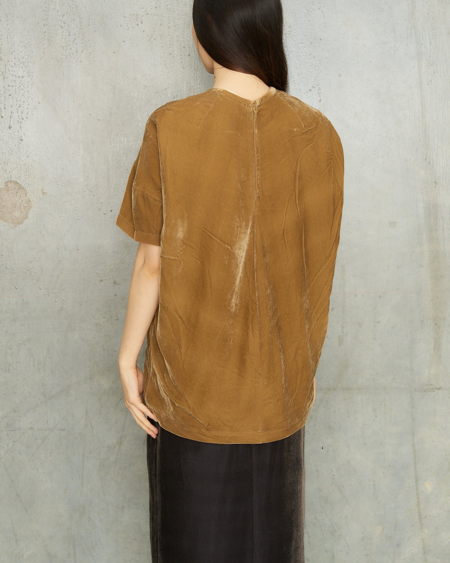 Comme Des Garcons FW1990 Mustard Velvet T-Shirt
