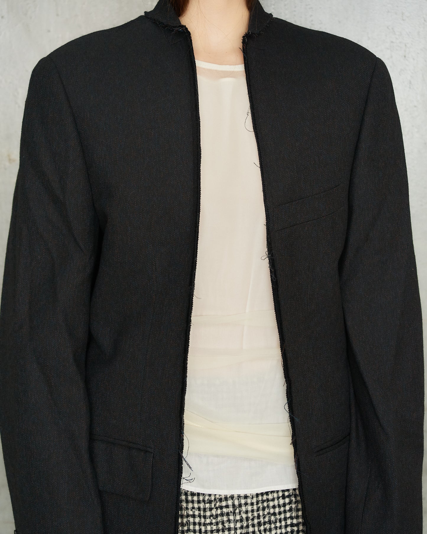Comme Des Garcons FW1994 Charcoal Speckle Deconstructed Blazer