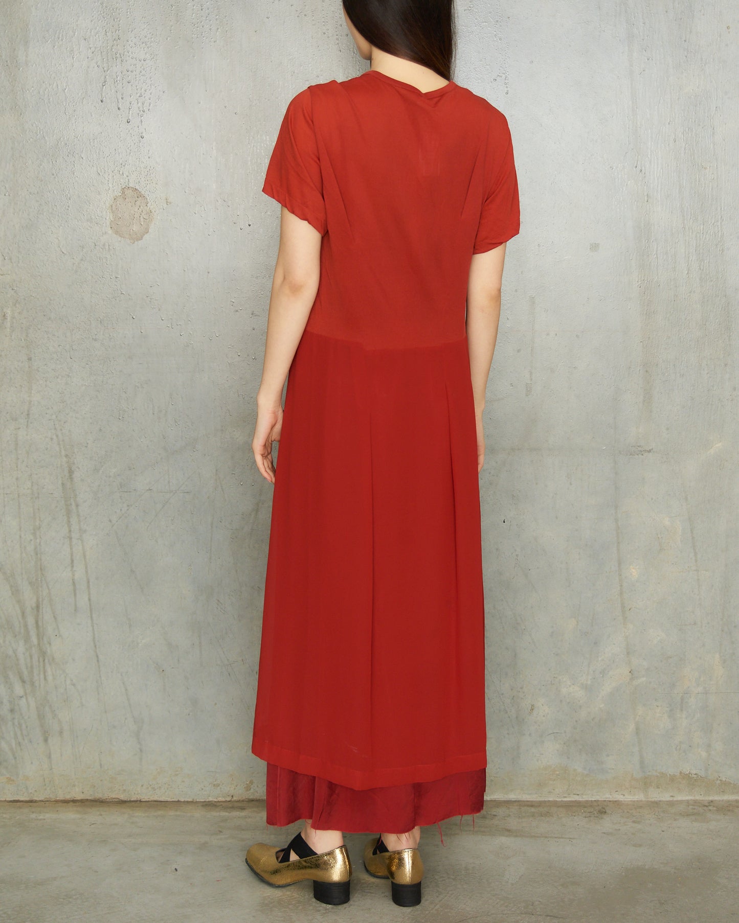 Comme Des Garcons Comme Des Garcons Red Sheer Dress