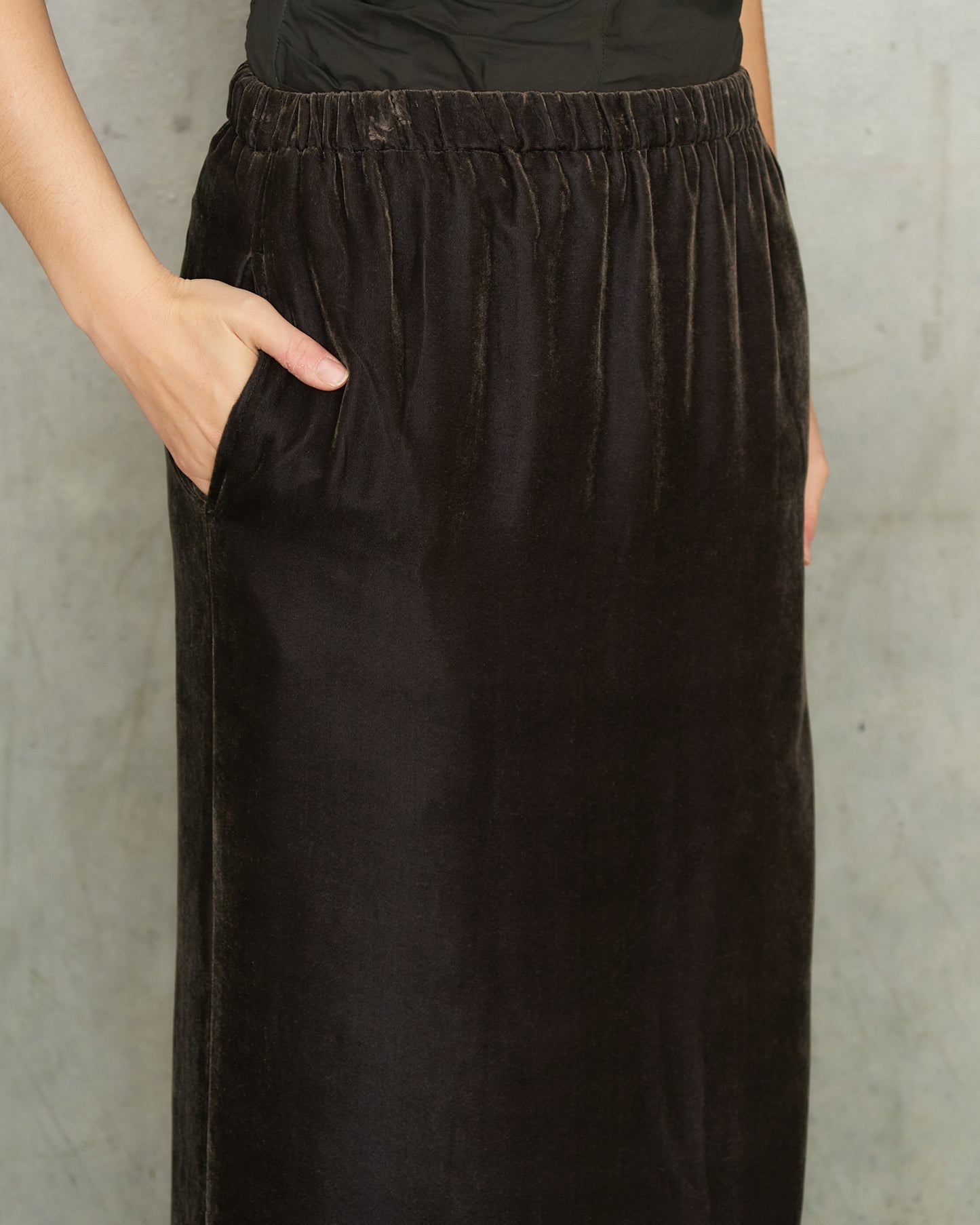 Comme Des Garcons FW1990 Brown Velvet Skirt 
