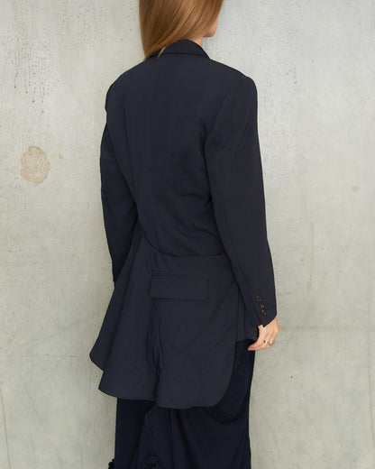 Comme Des Garcons FW1995 Navy Buttoned Layer Blazer