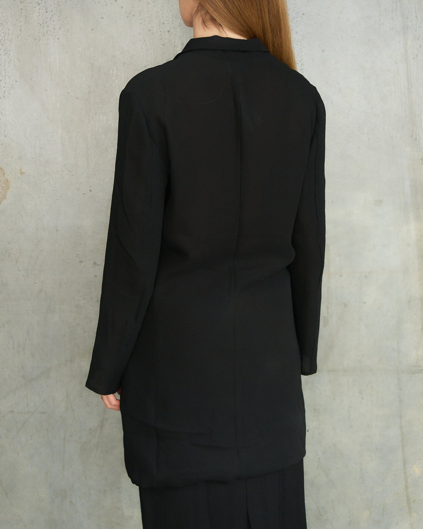 Comme Des Garcons FW1990 Black Layered Sheer Jacket