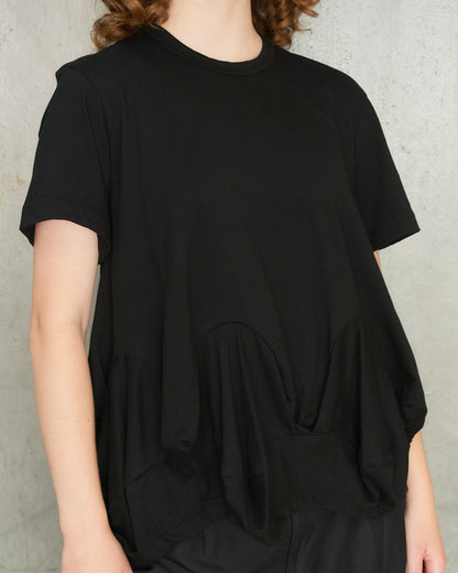 Black Balloon Hem T-Shirt