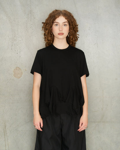 Black Balloon Hem T-Shirt