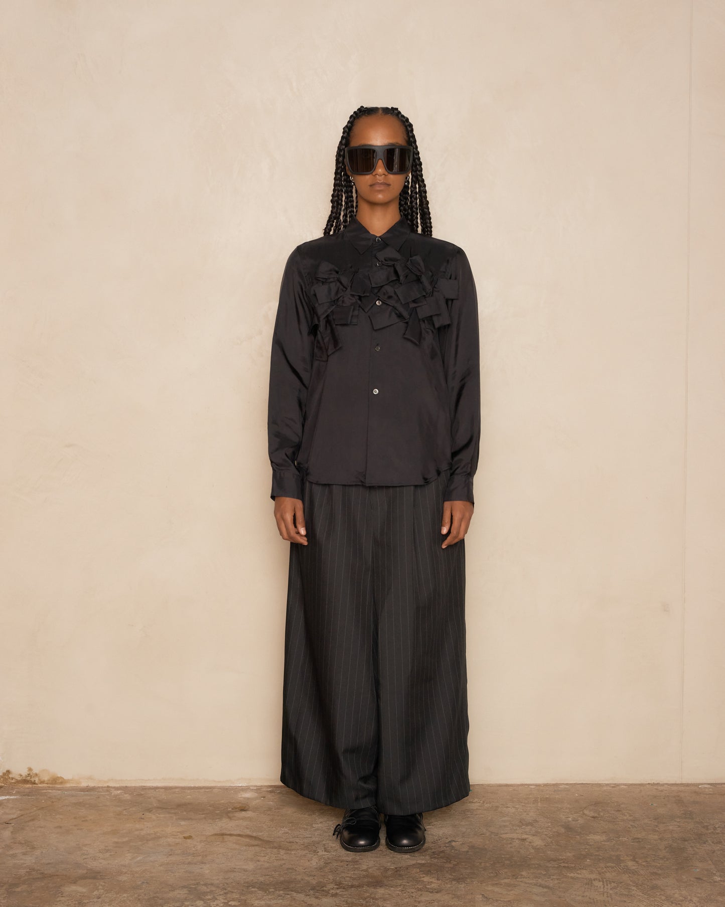 Black Bow Long Sleeve Shirt