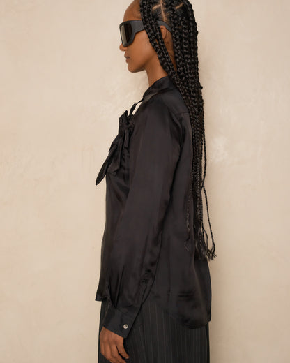 Black Bow Long Sleeve Shirt
