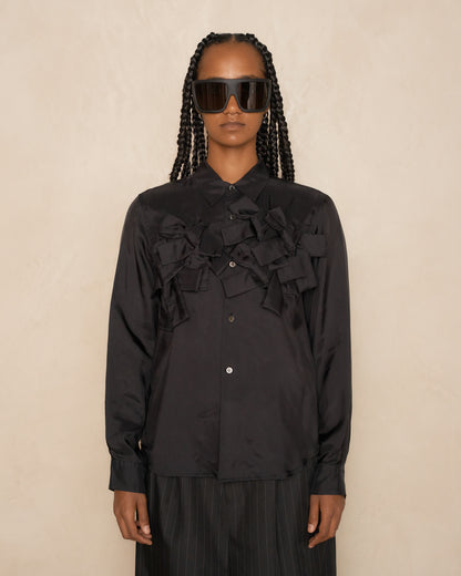 Black Bow Long Sleeve Shirt