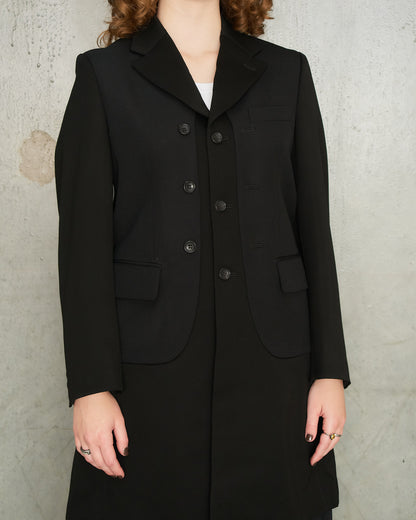 Black Double Layered Blazer