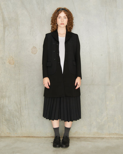 Black Double Layered Blazer