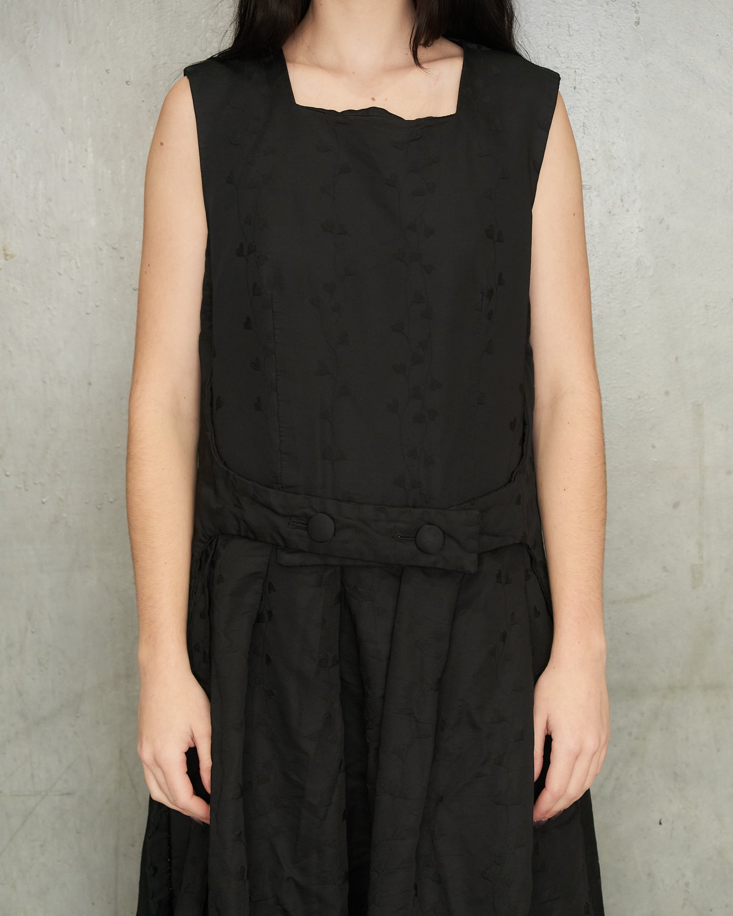 Comme Des Garcons Black Jacquard Dress