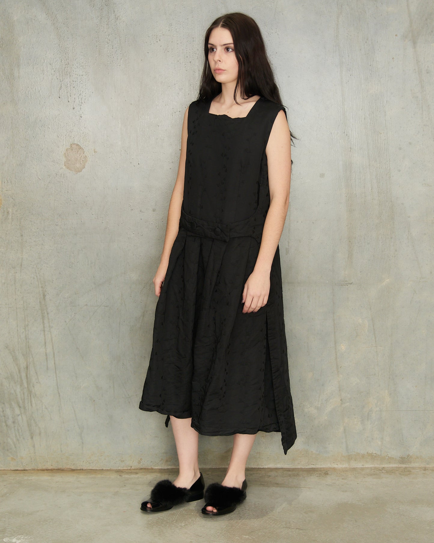 Comme Des Garcons Black Jacquard Dress