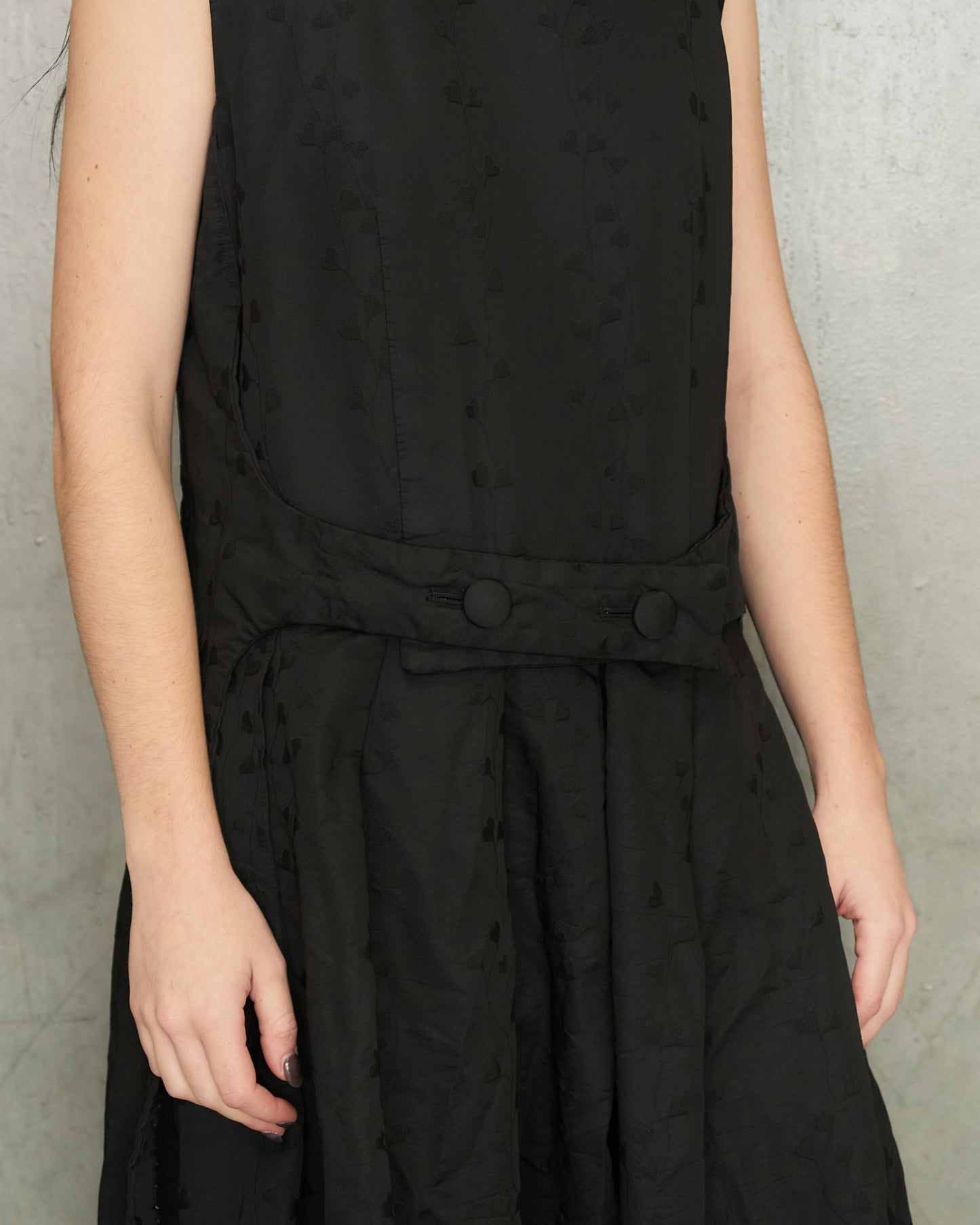 Comme Des Garcons Black Jacquard Dress