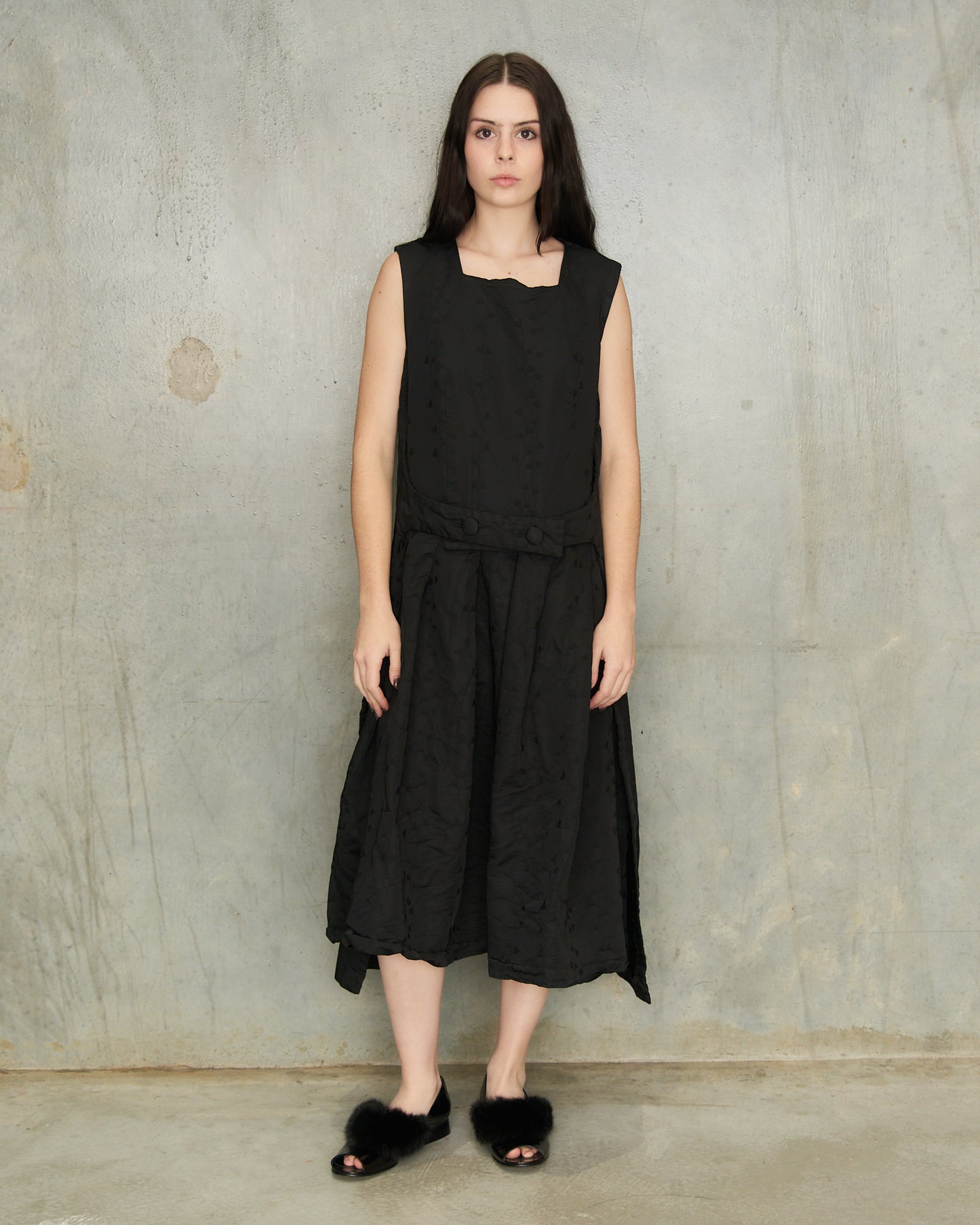 Comme Des Garcons Black Jacquard Dress