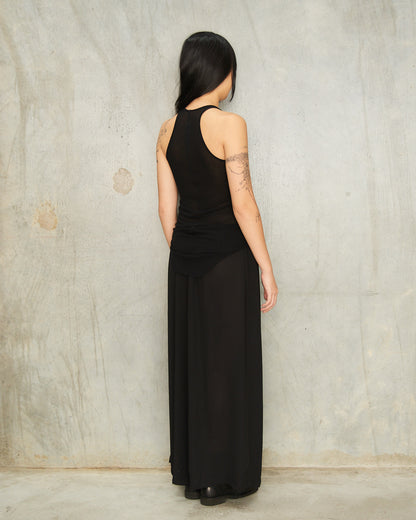 Black Sheer Drawstring Trousers
