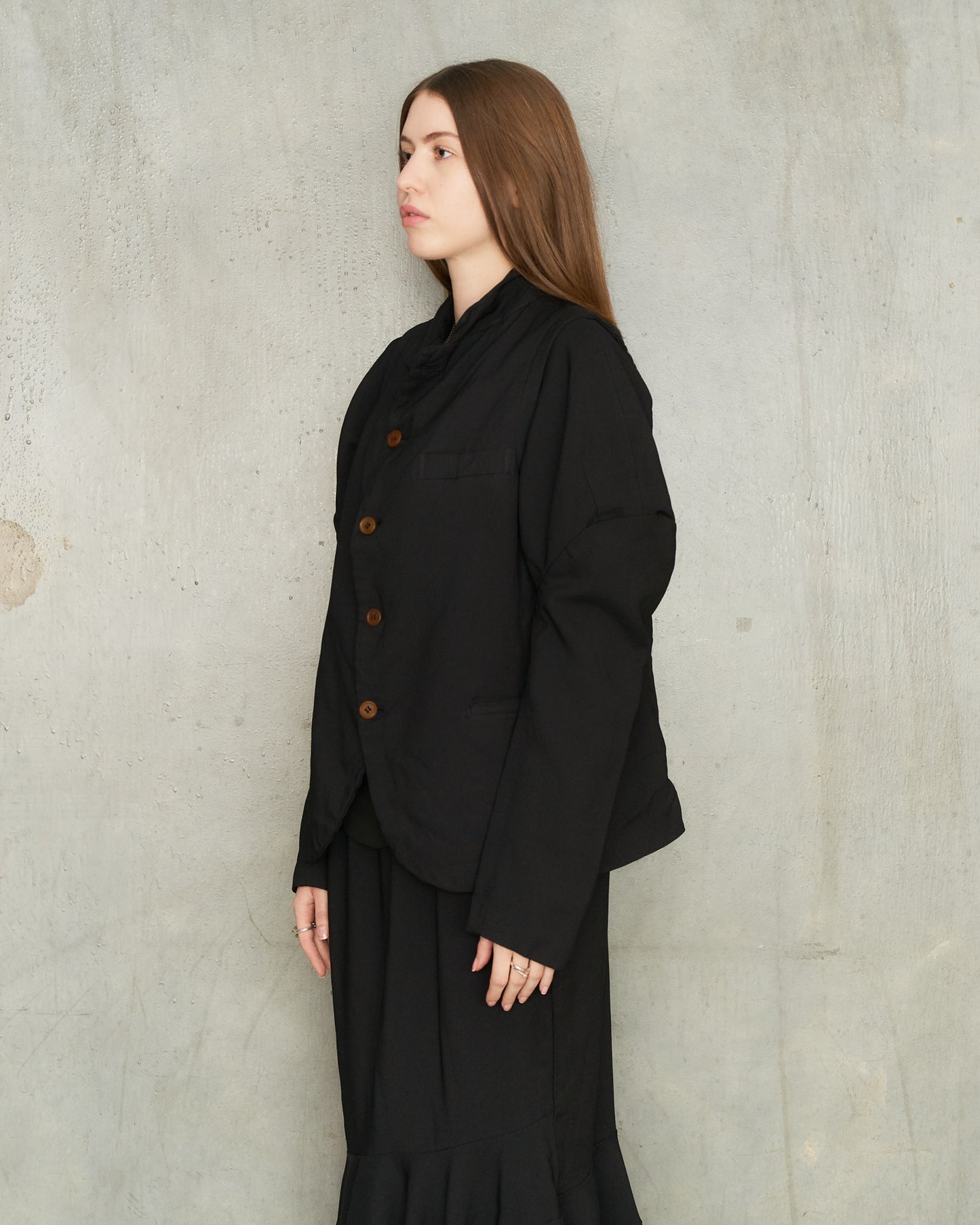 Black Tailored Sleeve Jacket