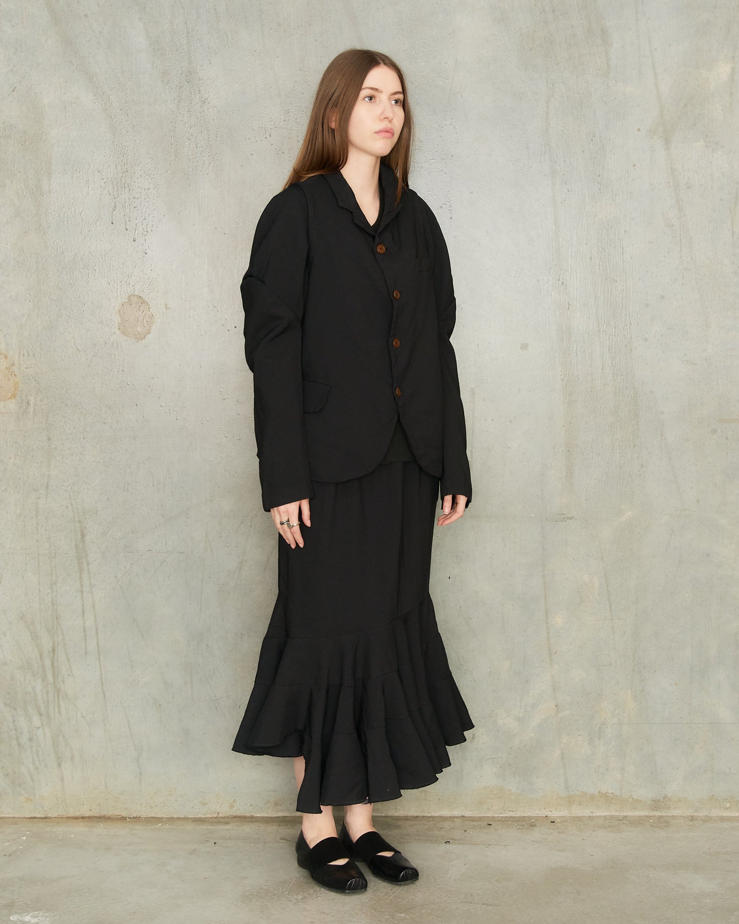 Black Tailored Sleeve Jacket