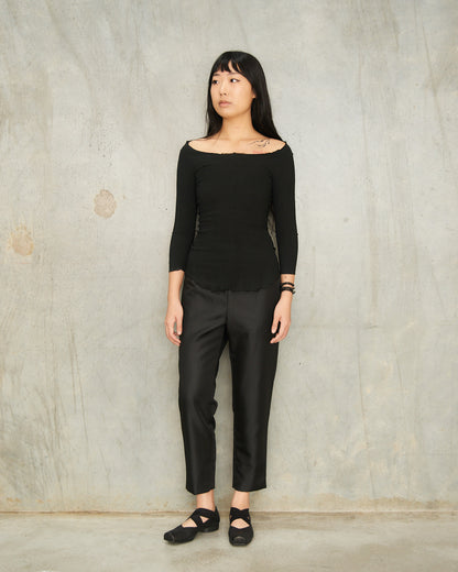 Black Tailored Tapered Pants