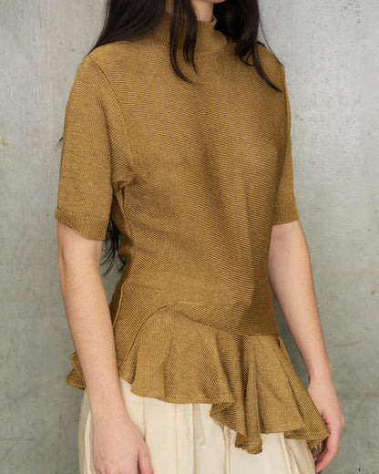 Comme Des Garcons FW1990 Gold Knit Top