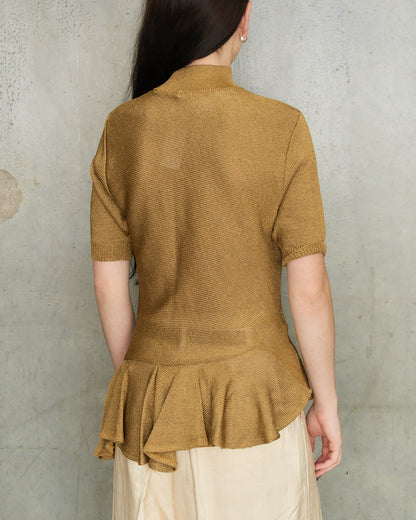 Comme Des Garcons FW1990 Gold Knit Top
