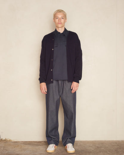Navy Cashmere Cardigan