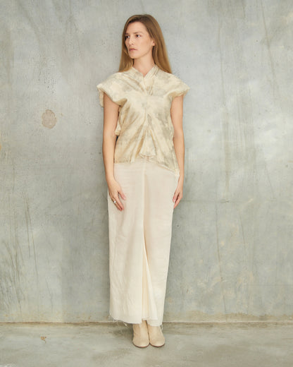 Comme Des Garcons FW1997 Beige Floral Layer Dress