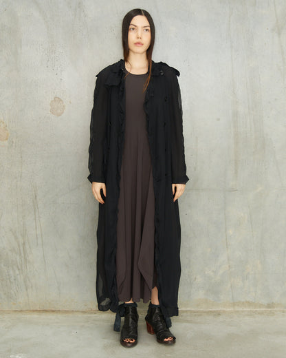 Comme Des Garcons FW2009 Black Sheer Trench Coat