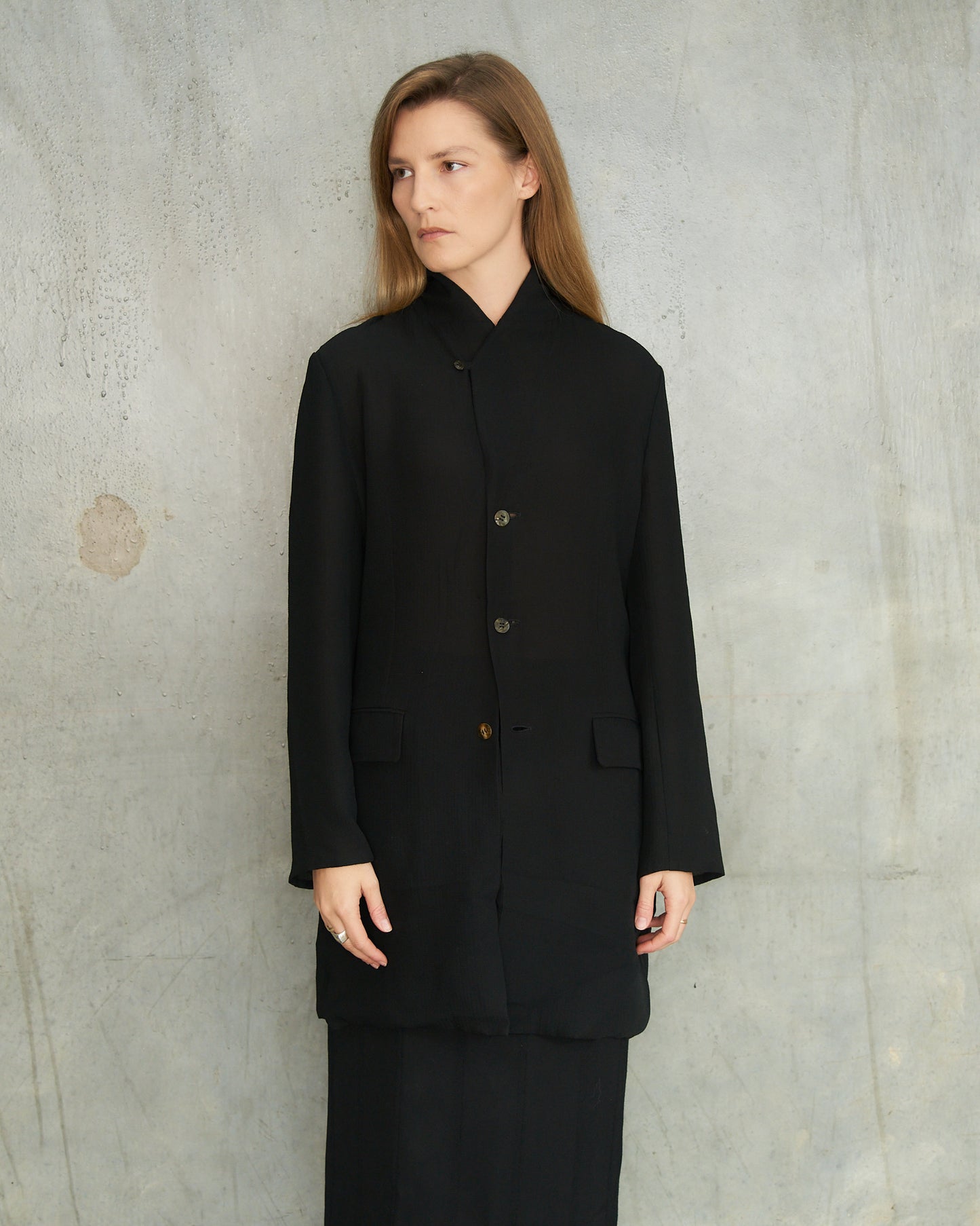 Comme Des Garcons FW1990 Black Layered Sheer Jacket