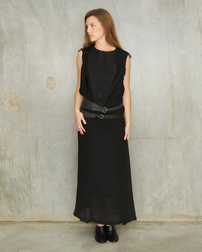 Comme Des Garcons Double Buckle Rubber Belt 