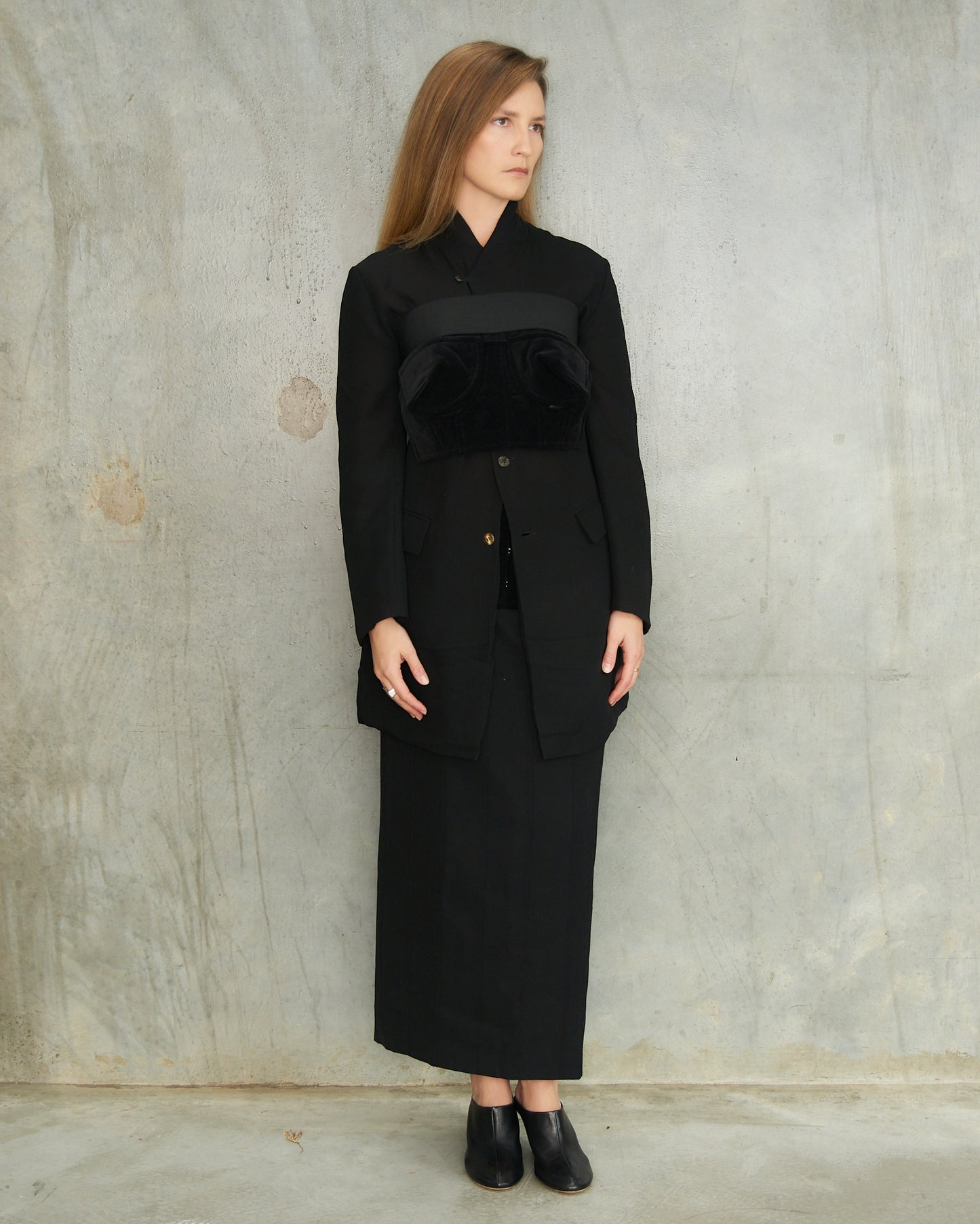 Comme Des Garcons FW2001 Black Corset Skirt 2 Piece