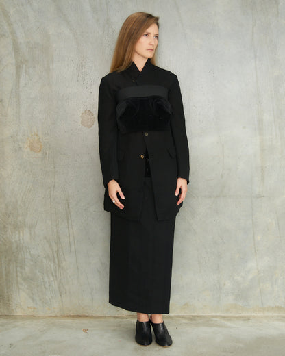 Comme Des Garcons FW2001 Black Corset Skirt 2 Piece