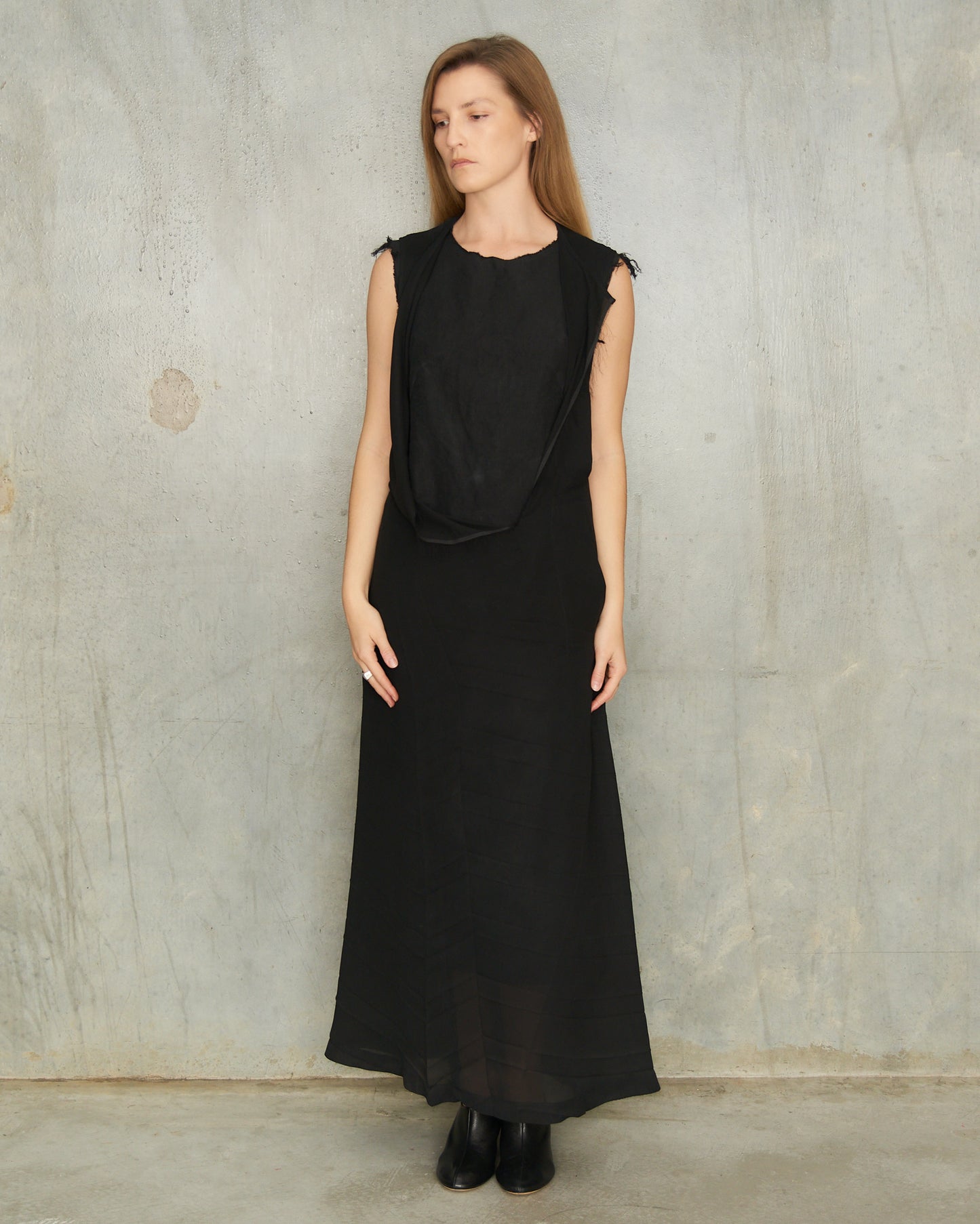 Comme Des Garcons FW1992 Black Deconstructed Sheer Dress
