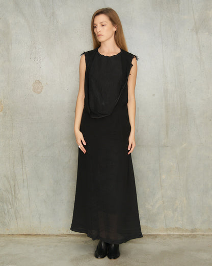 Comme Des Garcons FW1992 Black Deconstructed Sheer Dress