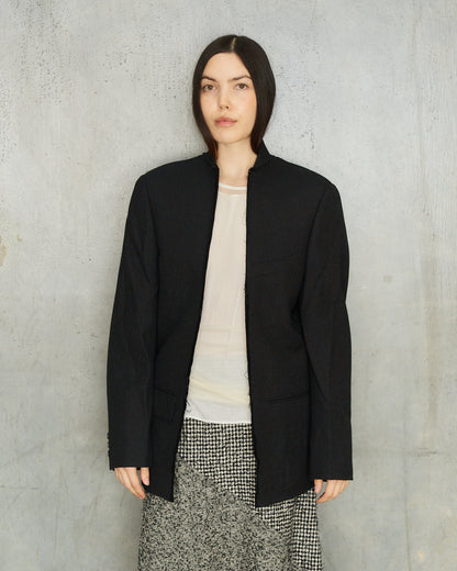 Comme Des Garcons FW1994 Charcoal Speckle Deconstructed Blazer