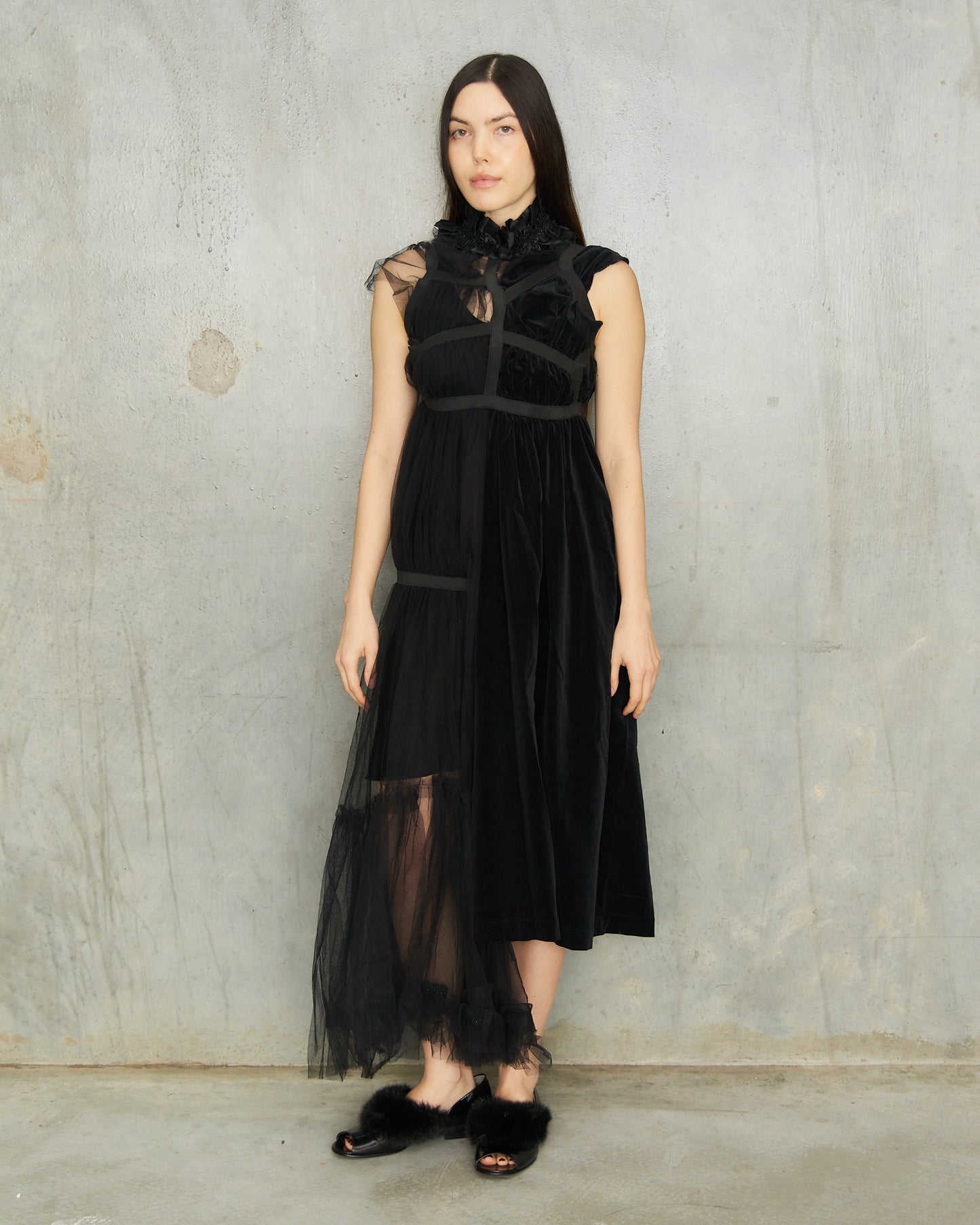 Comme Des Garcons FW2008 Velvet Tulle Bondage Jumpsuit