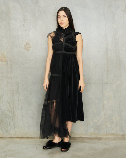 Comme Des Garcons FW2008 Velvet Tulle Bondage Jumpsuit