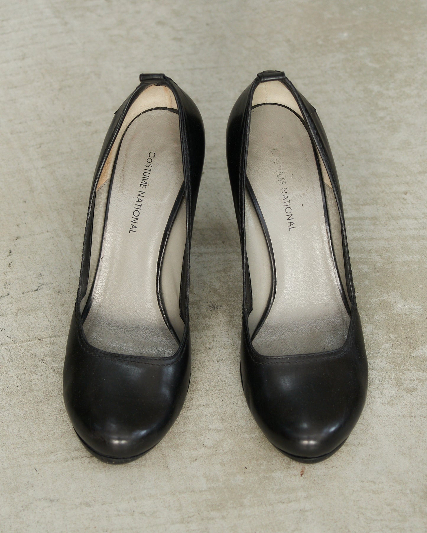 Costume National Black Leather Pumps