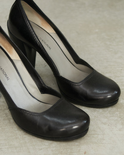 Costume National Black Leather Pumps