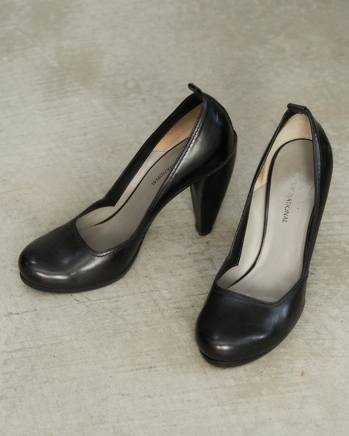 Costume National Black Leather Pumps