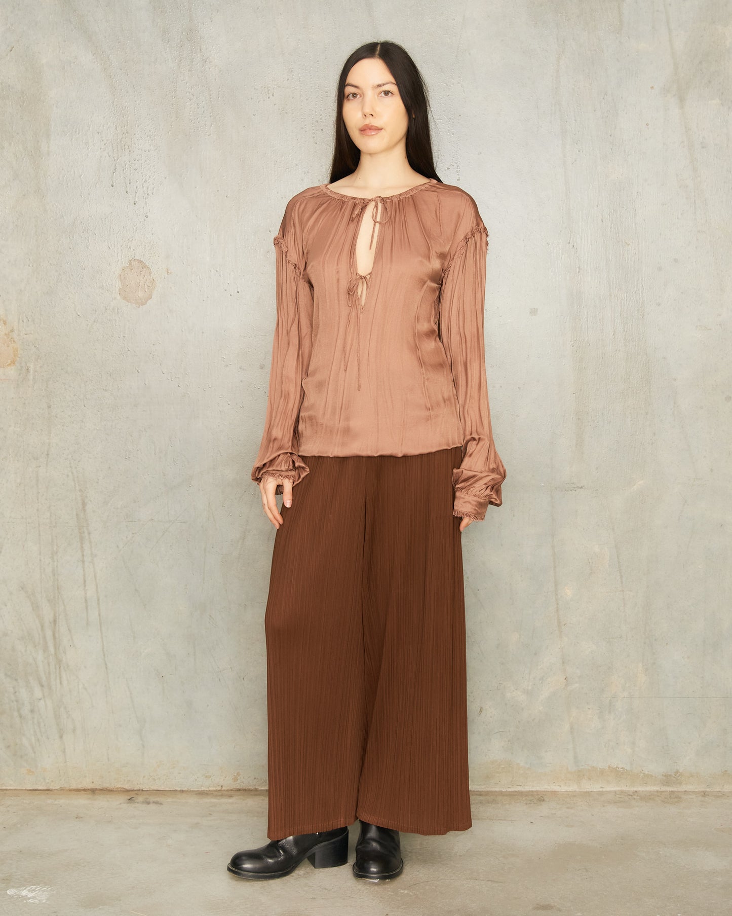 Ann Demeulemeester Blush Silk Blouse