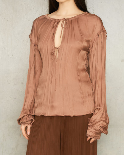Ann Demeulemeester Blush Silk Blouse