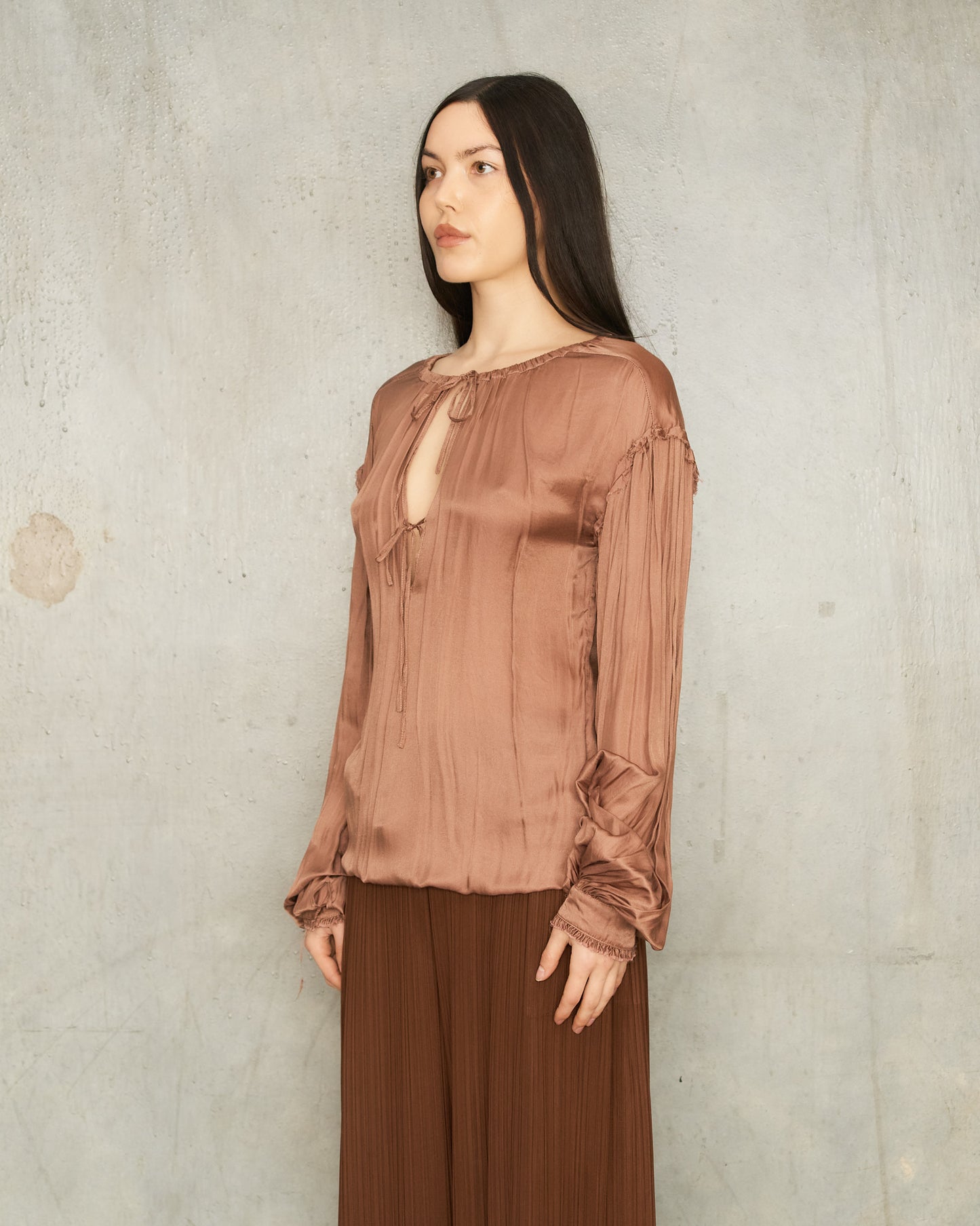 Ann Demeulemeester Blush Silk Blouse