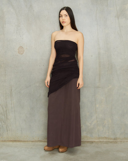 Dries Van Noten Grape Layered Mesh 2 Piece Ensemble