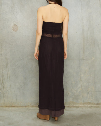 Dries Van Noten Grape Layered Mesh 2 Piece Ensemble