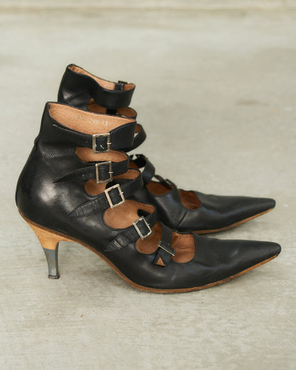 Dries Van Noten SS2003 Leather Buckle Heels