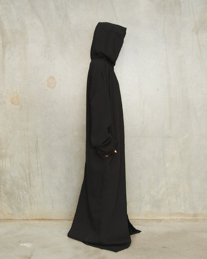 Black Dragging Long Hoodie