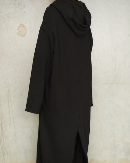 Black Dragging Long Hoodie
