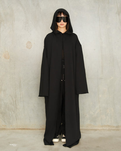 Black Dragging Long Hoodie