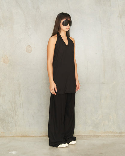 Black Sally Halter Top