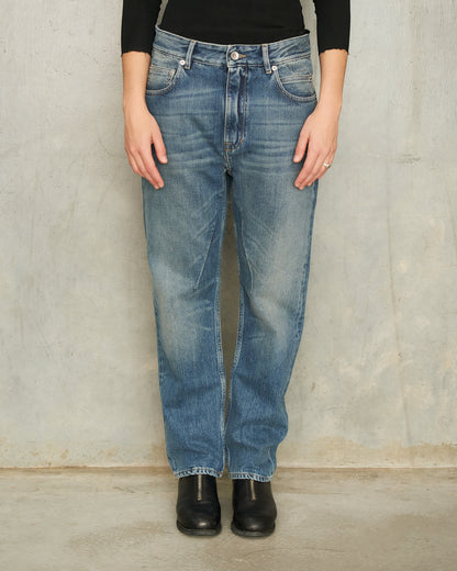 Indigo Straight Denim Jeans