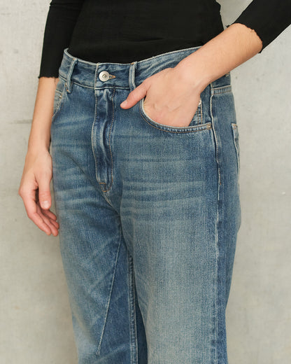 Indigo Straight Denim Jeans
